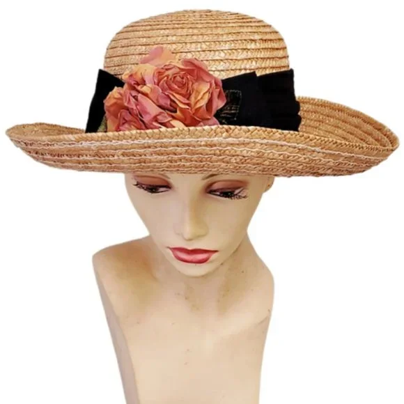Toucan collection NY LA Packable Hat Exclusive Cream Packable Wide Bow Sunhat | Toucan Hats main image 2
